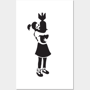 BANKSY Bomb Hugger Girl Posters and Art